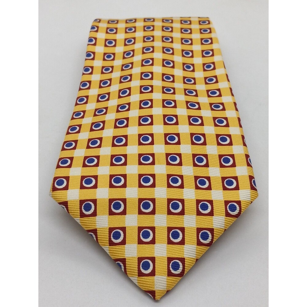 Polo Ralph Lauren Silk Necktie. Multicolor Geometric Men's Tie USA  58" x 4" EUC